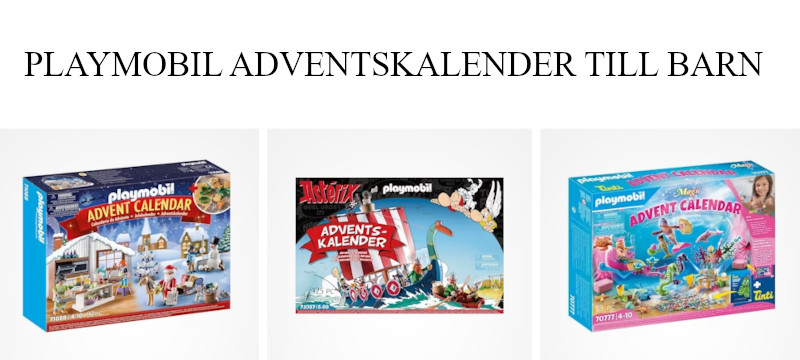 Playmobil adventskalender till barn